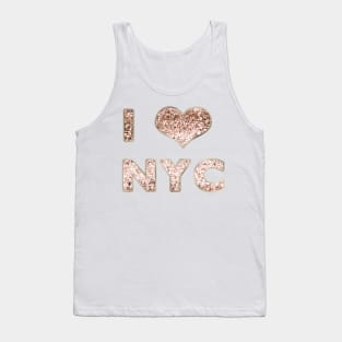 I heart NYC - rose gold glitter Tank Top